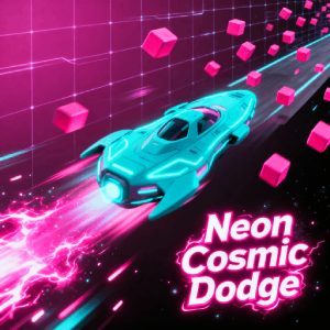 Neon Cosmic Dodge Game